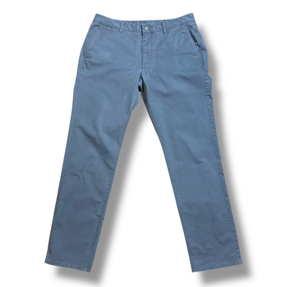 Bonobos Chino Pants Mens Slim Gray Stretch Flat Front Preppy Size 33/32